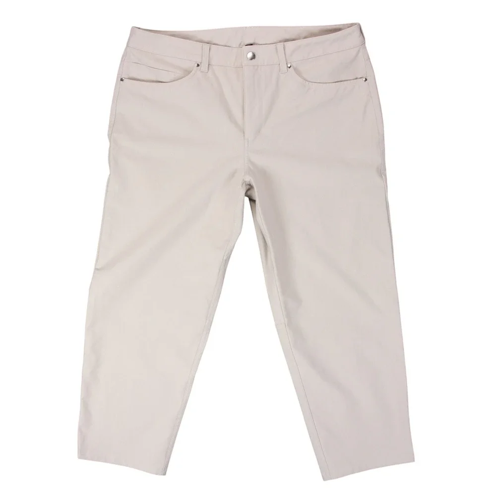 Lululemon ABC Pant Crop Relax Utilitech‎ Mens 36 Beige Khaki LM5AH0S